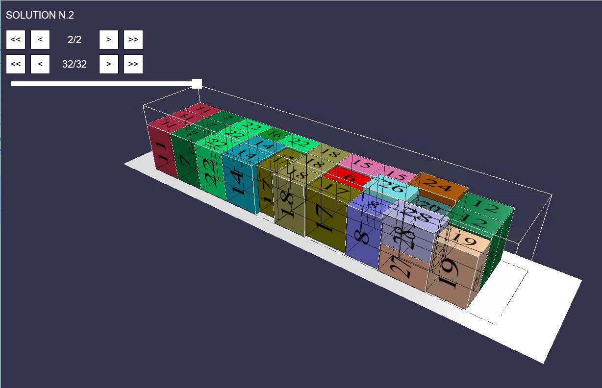 3D container load plan generated by InfoContainer